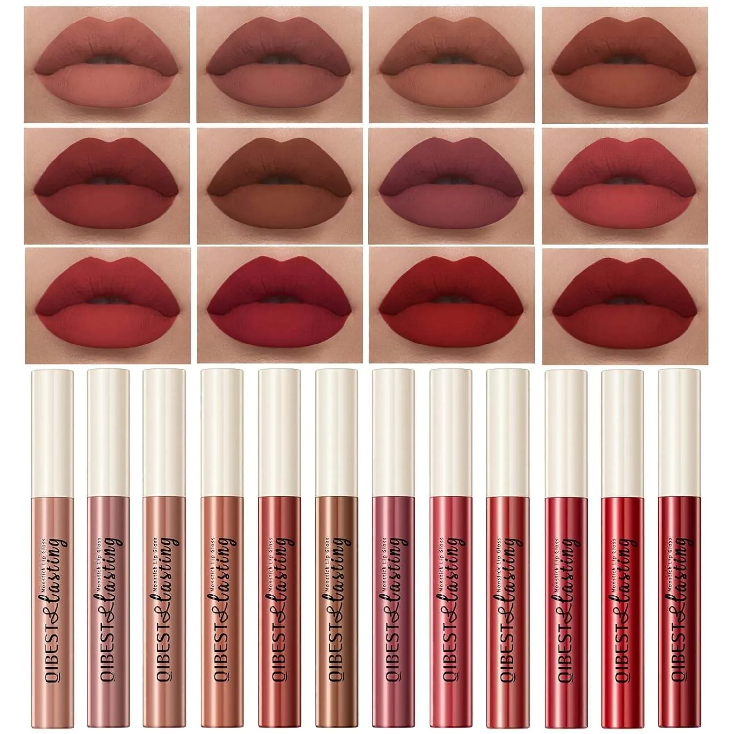 12-Piece Waterproof Matte Lipstick Kit