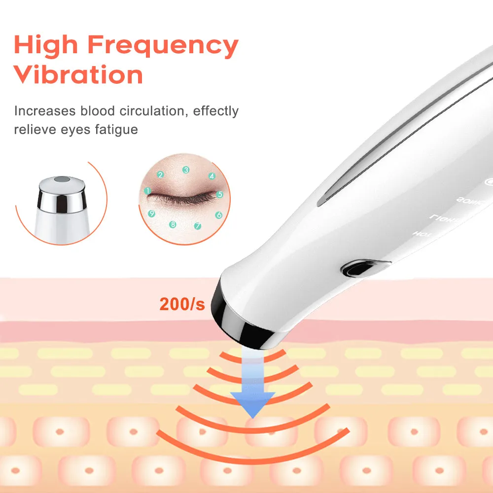 40º Warm Sonic Eye Massager with Red Light, TOUCHBeauty