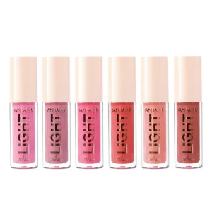 6PCS Hydrating Lip Gloss Neutral Nude Nourishing Glossy