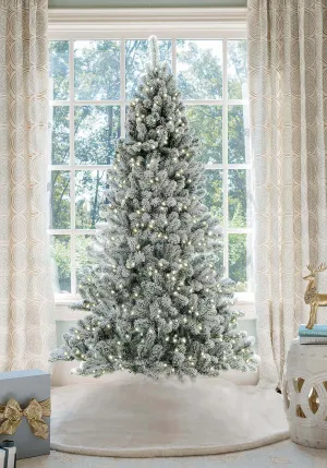 8' Prince Flock® Artificial Christmas Tree with 550 Warm White LED Lights