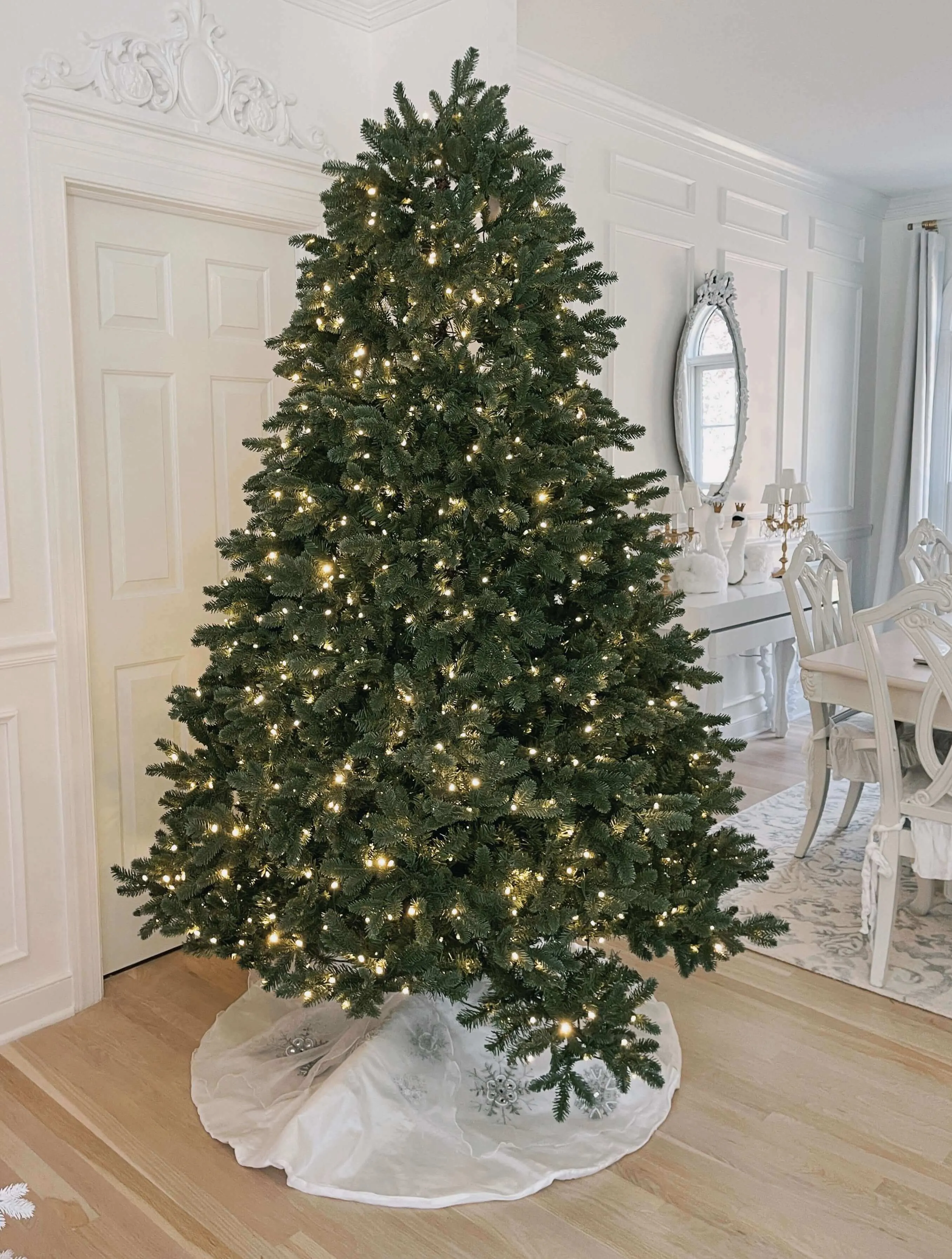 9' Aspen Fir Tree with 2000 Warm White & Multi-Color LED Lights