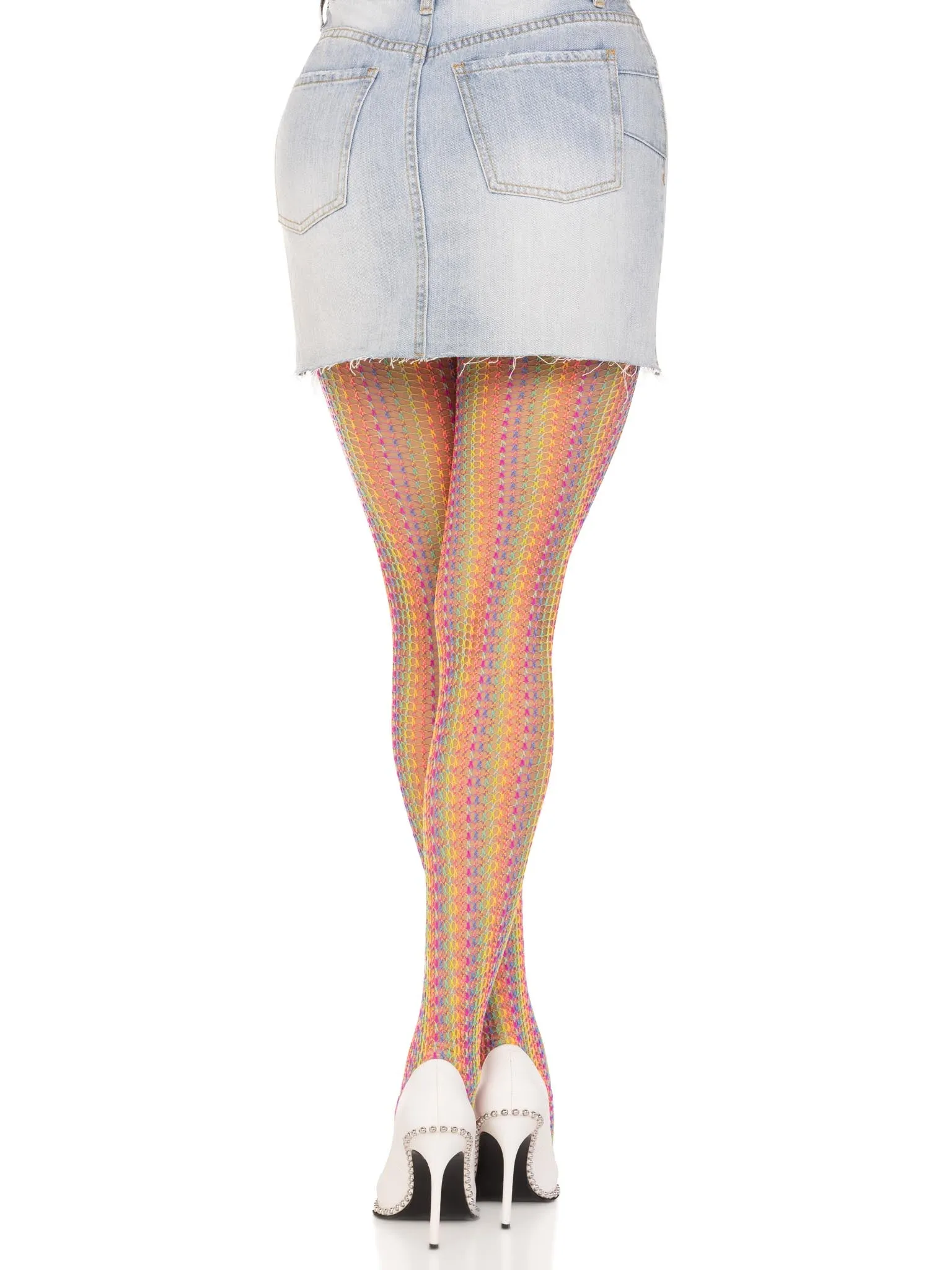 Acadia Rainbow Net Tights