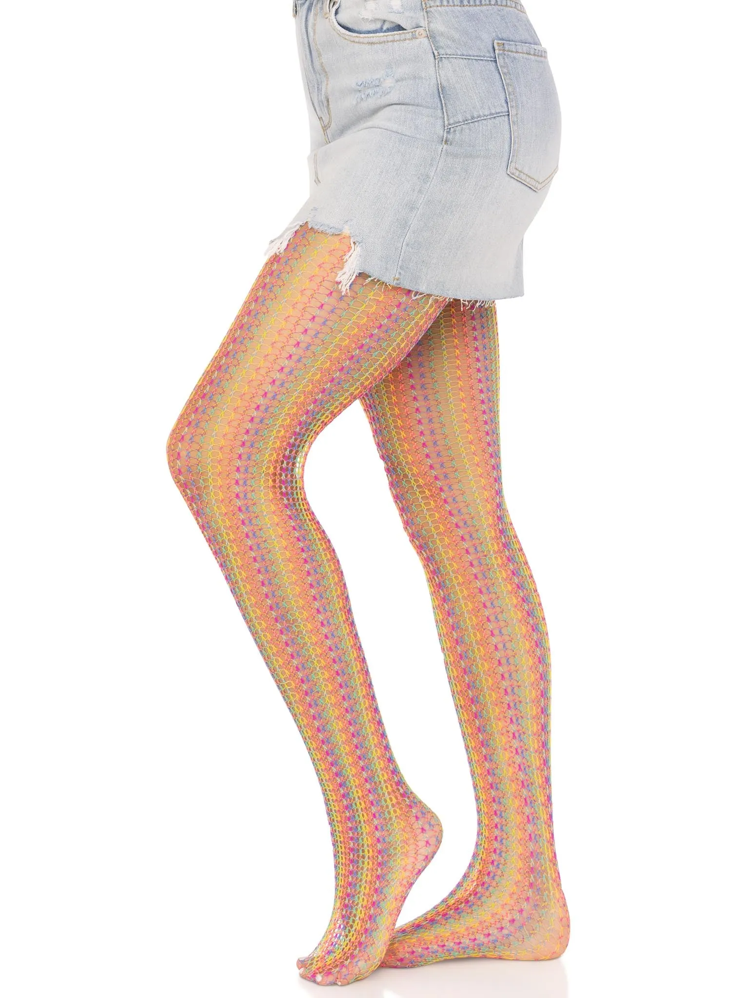 Acadia Rainbow Net Tights