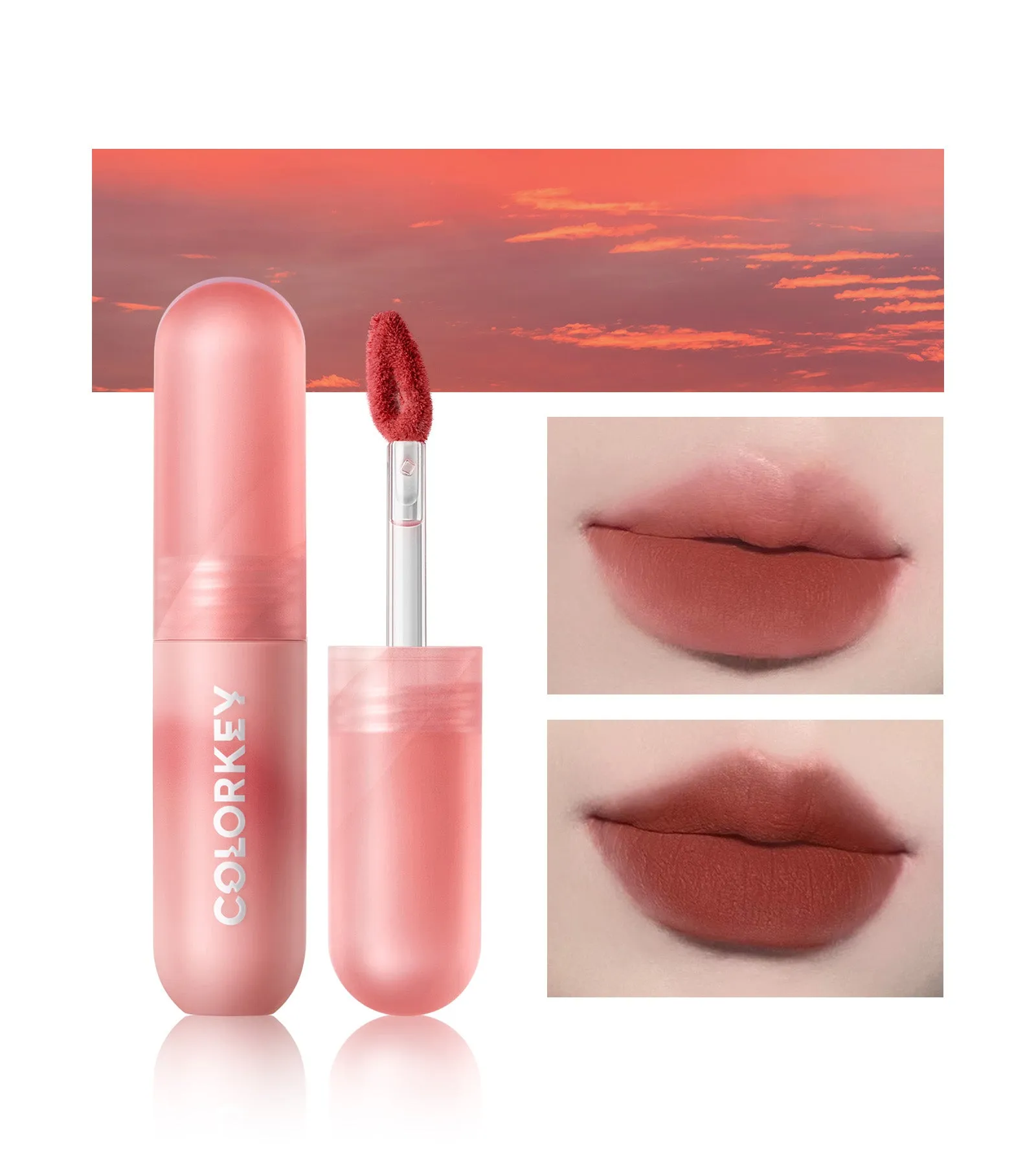 Airy Lip Gloss Mousse Series Matte lip mud 608 Orange