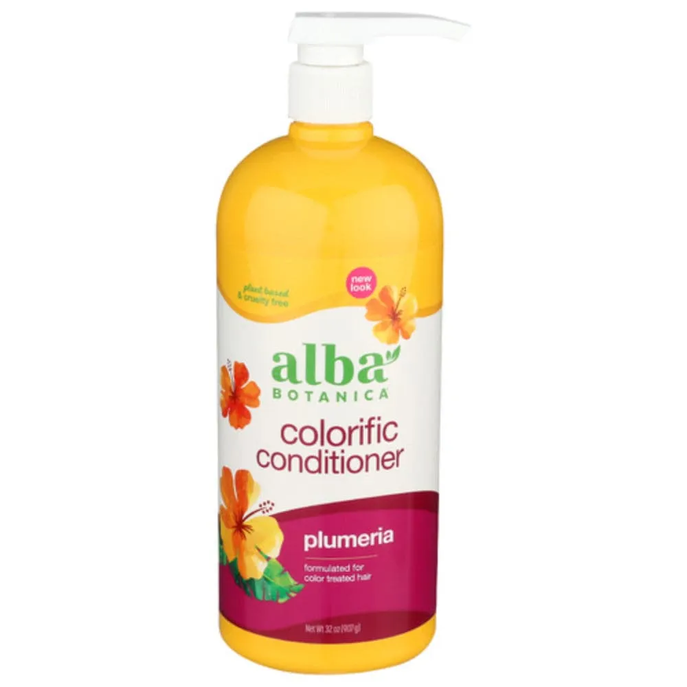 Alba Botanica - Colorific Plumeria Conditioner, 32 Oz