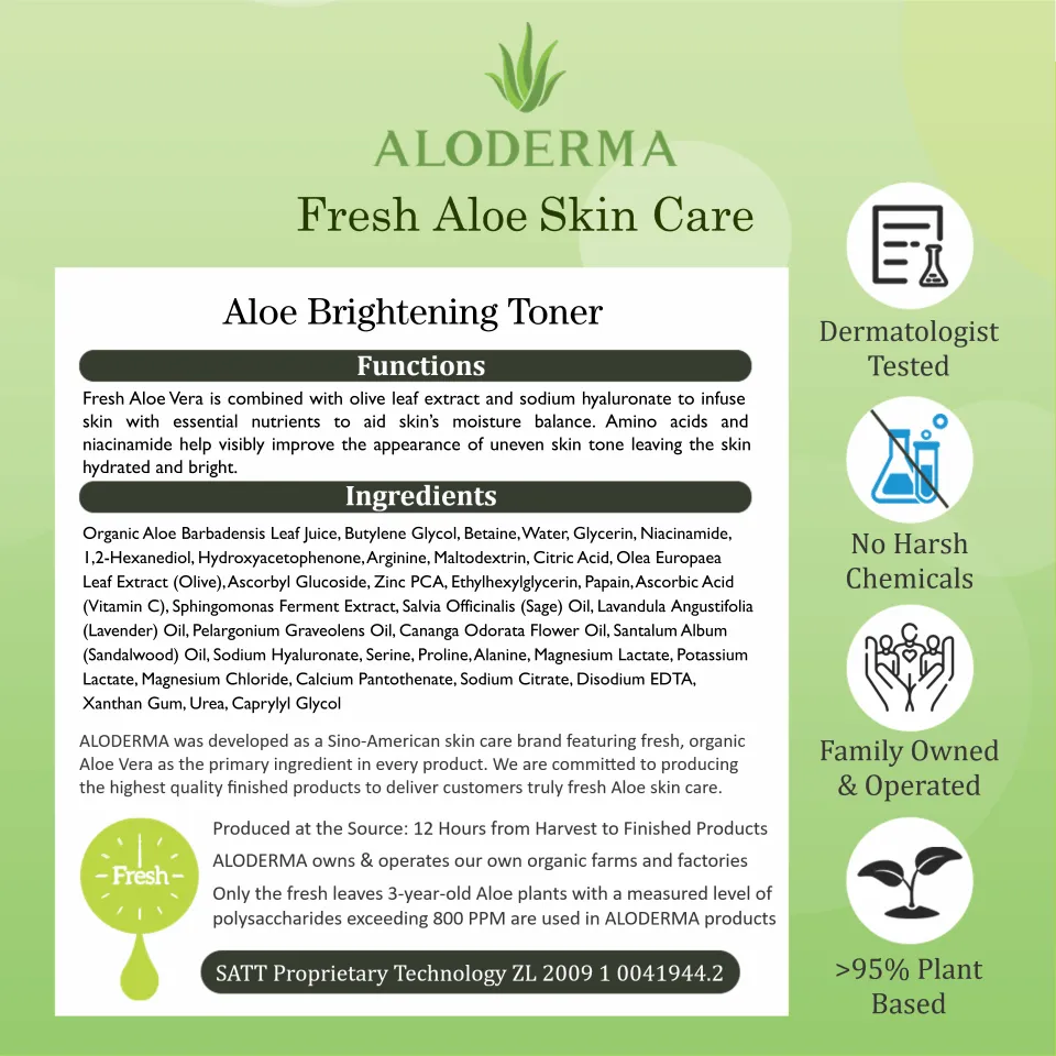 Aloe Brightening Toner by ALODERMA