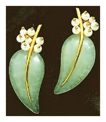 Aventurine Frond Earrings