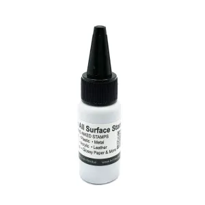 BCH Premium Universal All-Surface Stamp Ink - Oil Based for Pre-Inked Stamps - Black 20 ml (0.68 oz)