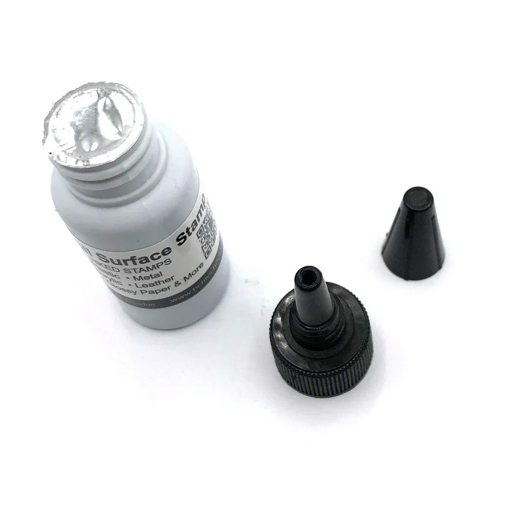 BCH Premium Universal All-Surface Stamp Ink - Oil Based for Pre-Inked Stamps - Black 20 ml (0.68 oz)