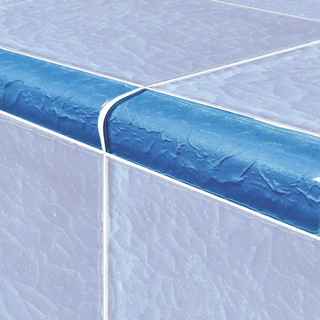 Blue, Trim 2" x 6" - Glass Tile