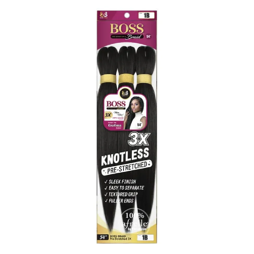 Bobbi Boss Extra Soft Pre-Stretched 54” Boss Braid 3X Pack