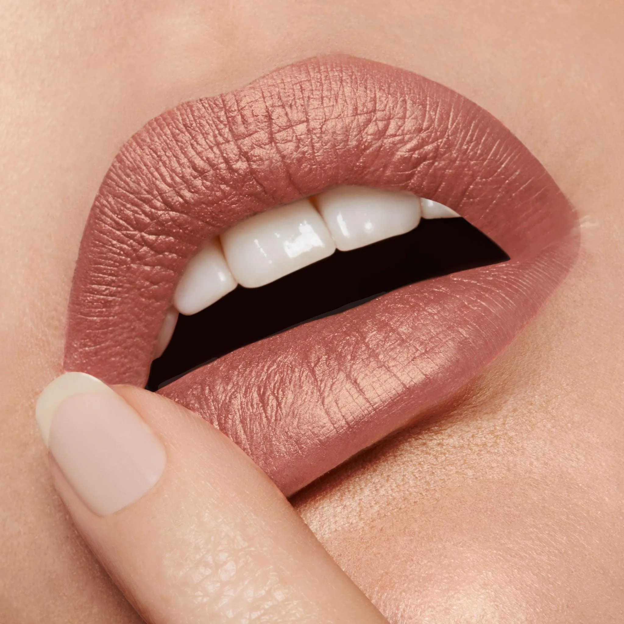 Couture | A Frosted Pale Golden Nude Liquid Lipstick