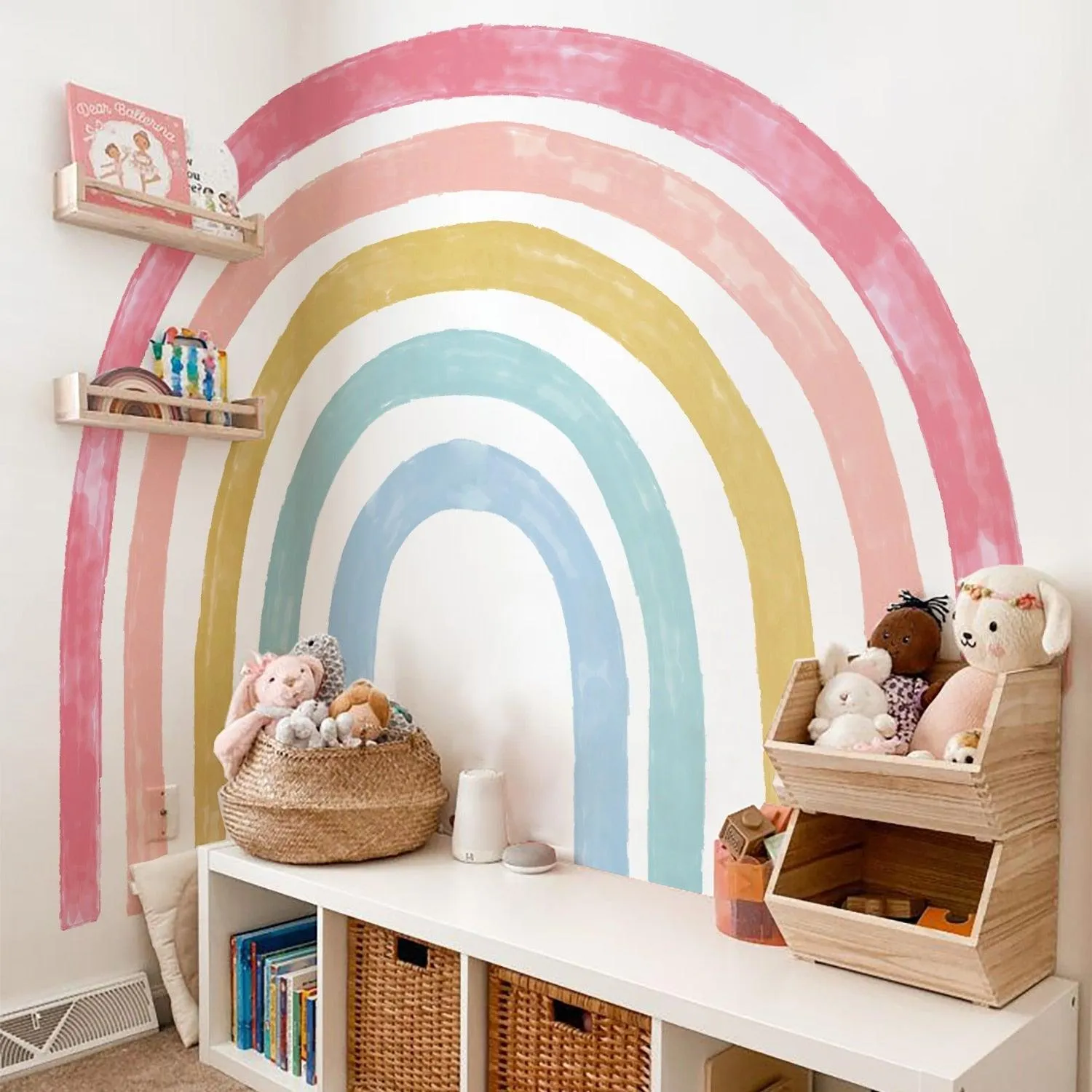 Extra Large Fabric Multicoloured Rainbow Wall Stickers