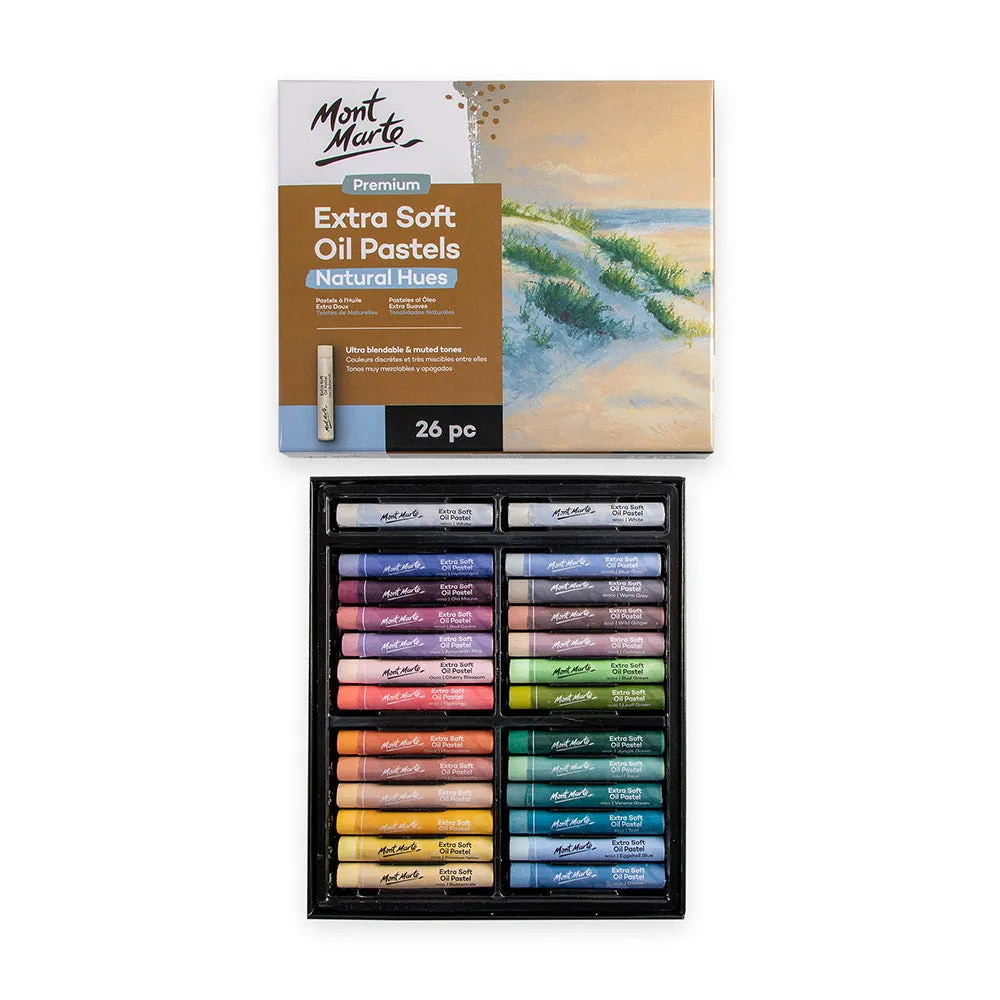 Extra Soft Oil Pastels Natural Hues Premium 26pc