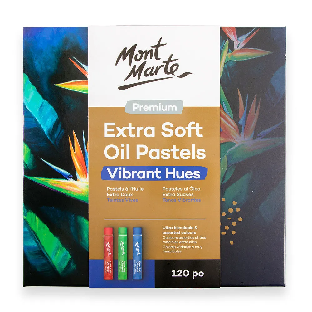 Extra Soft Oil Pastels Vibrant Hues Premium 120pc