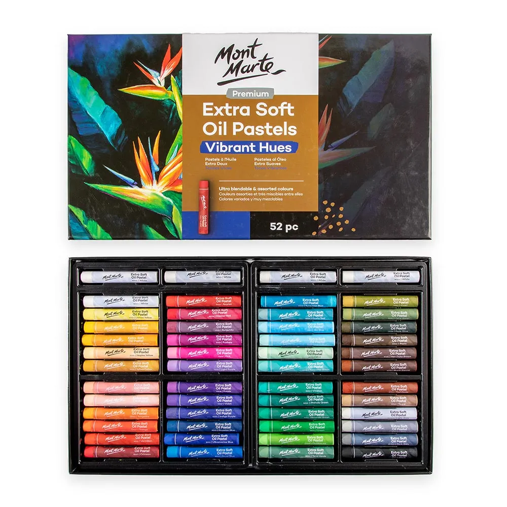 Extra Soft Oil Pastels Vibrant Hues Premium 52pc