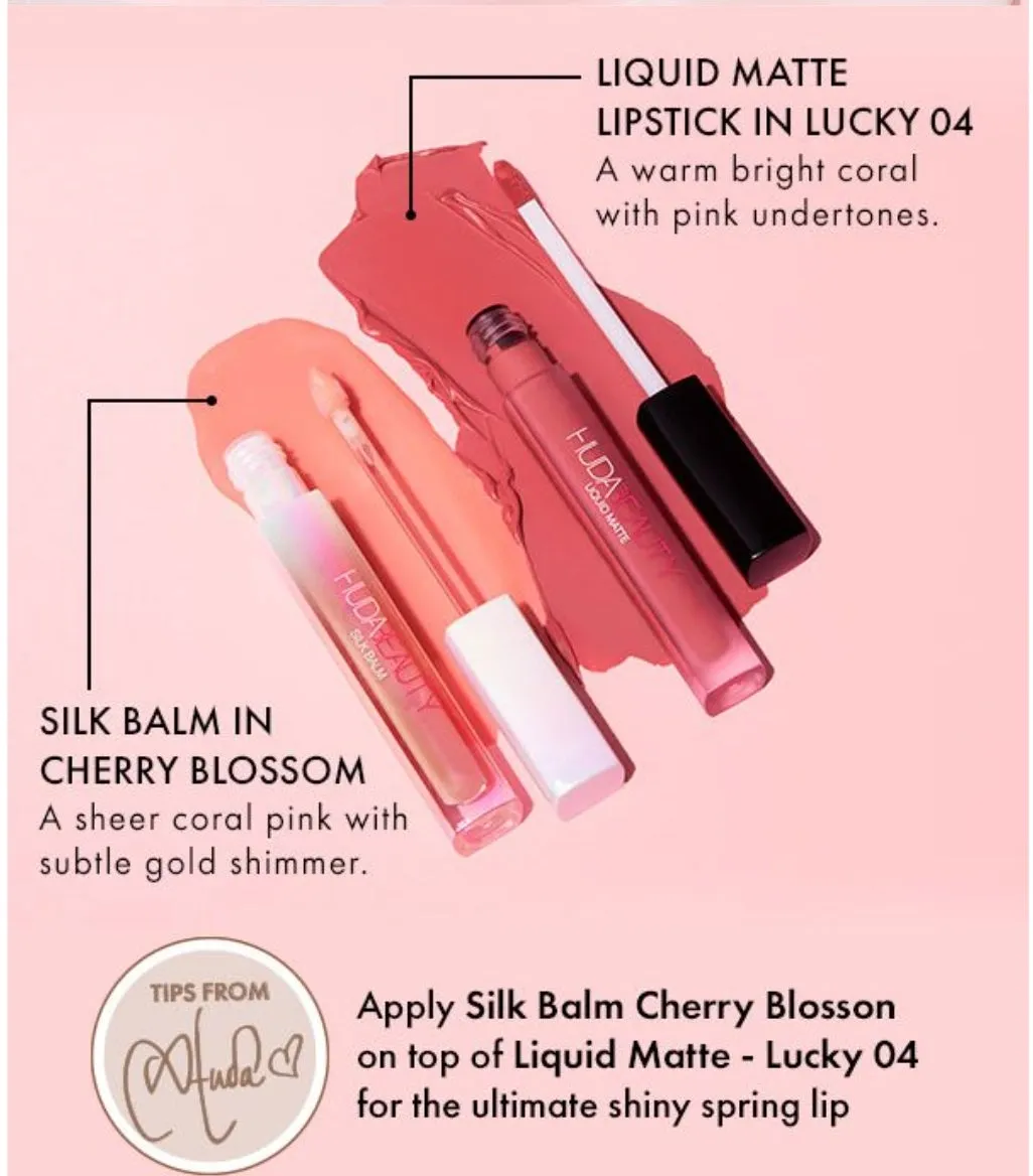 Huda BeautyCherry Blossom Lip Set