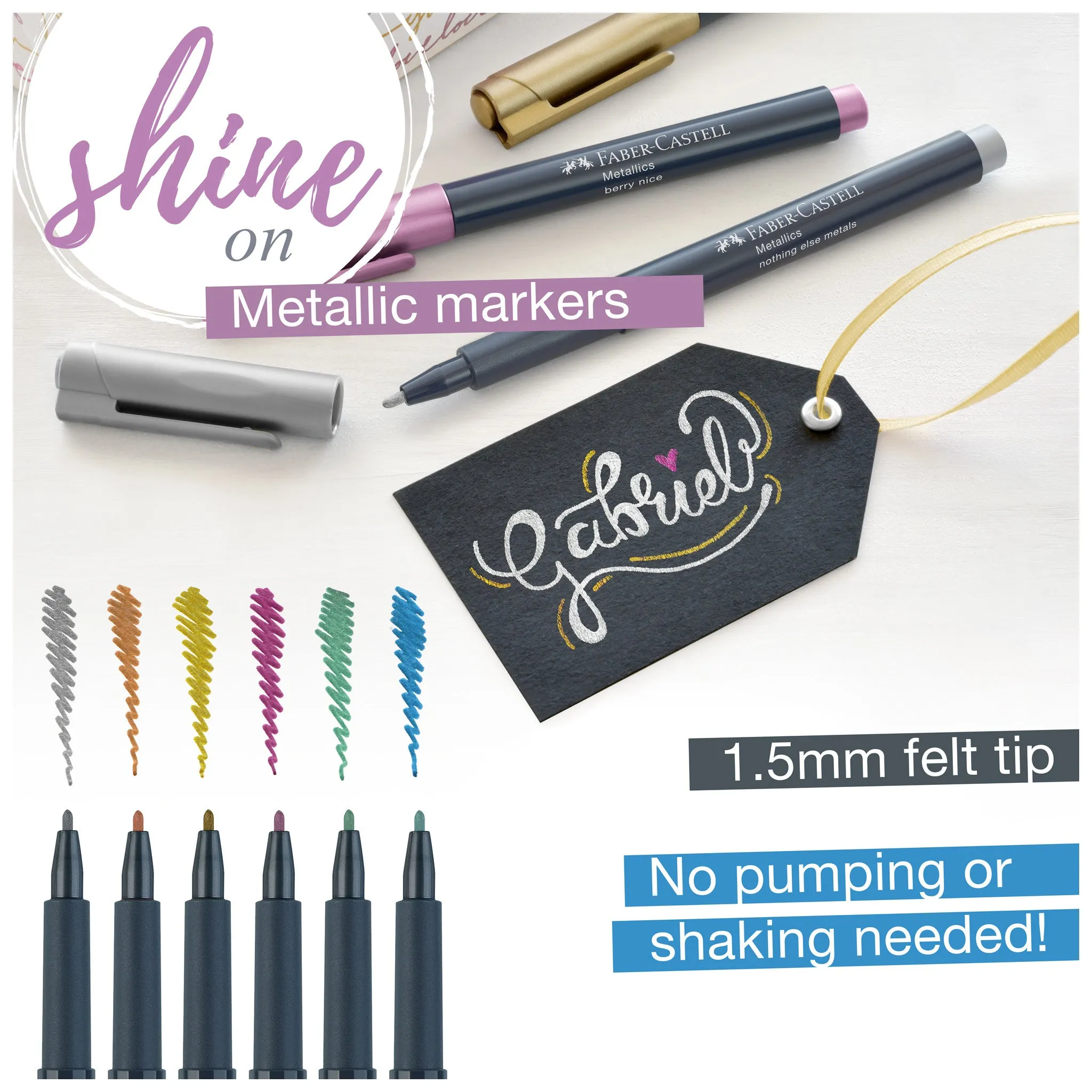 Metallic Markers, Set of 6 - #160706