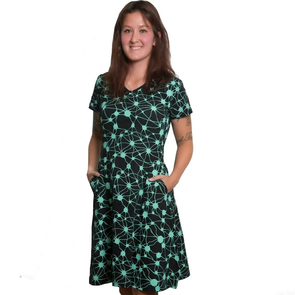 Neurons Glow-in-the-Dark Fit & Flare Dress