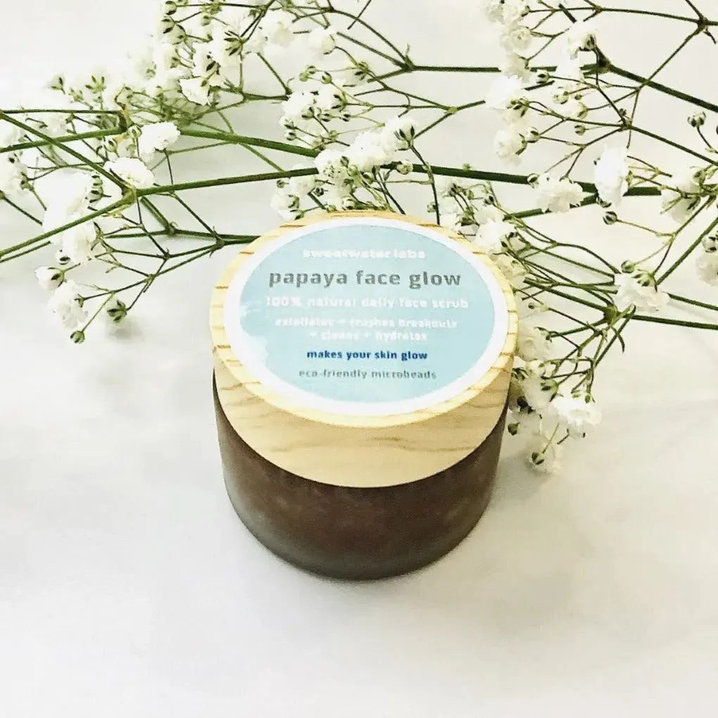 PAPAYA FACE GLOW. Daily face scrub. Exfoliates, cleans, hydrates   crushes breakouts