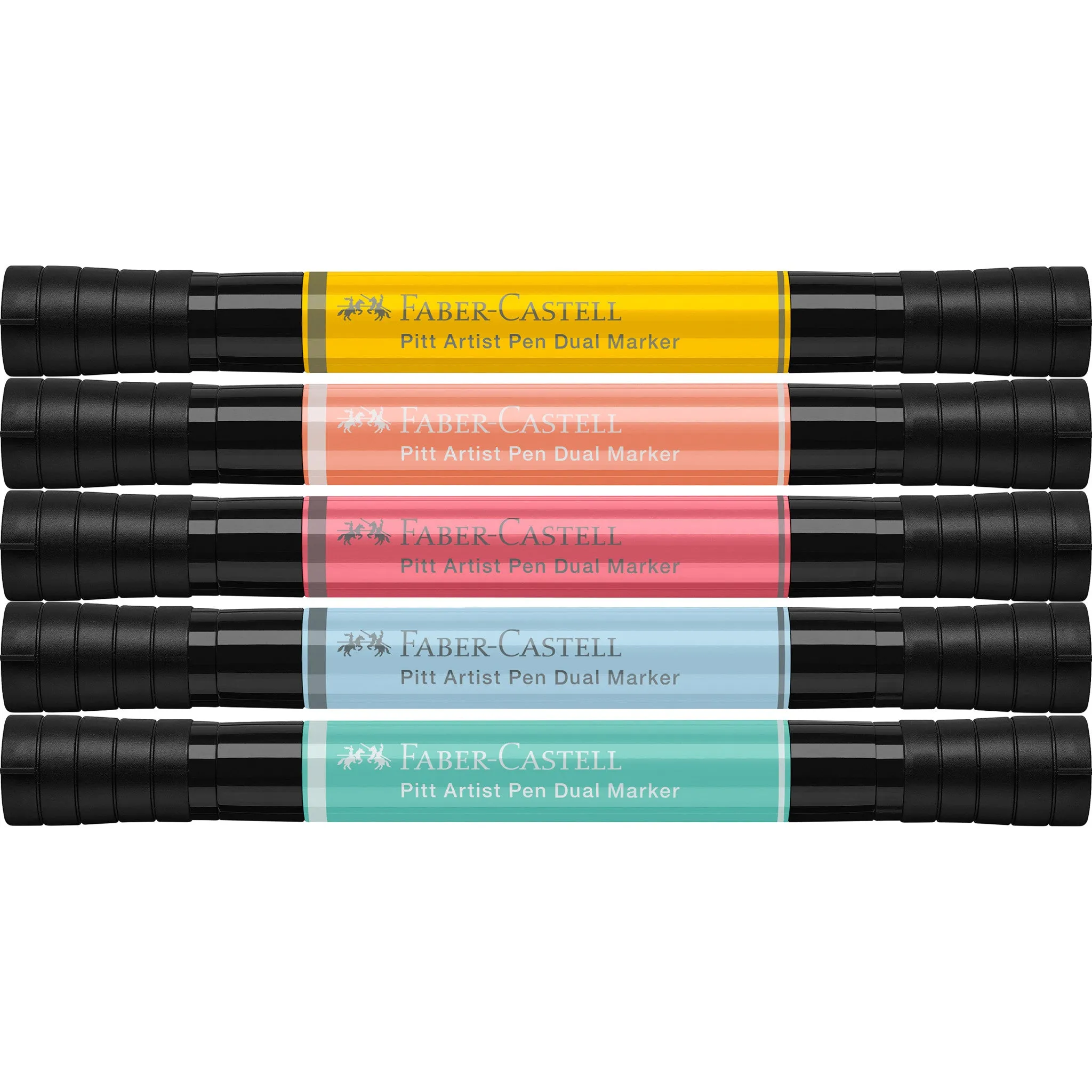 Pitt Artist Pen Dual Markers, Pastel Tones - Wallet of 5 - #800171