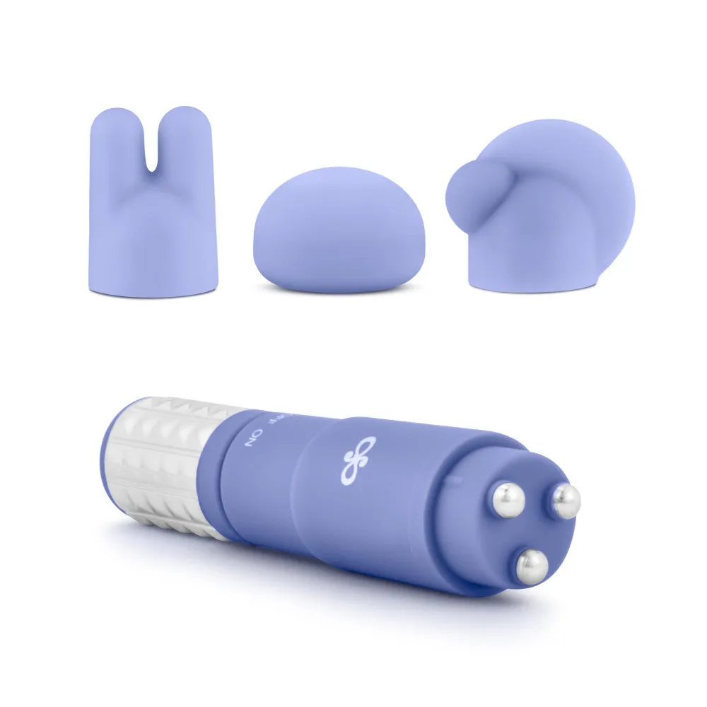 Rosé By Blush® | Revitalize Periwinkle Vibrating 3-Piece Massage Wand Kit