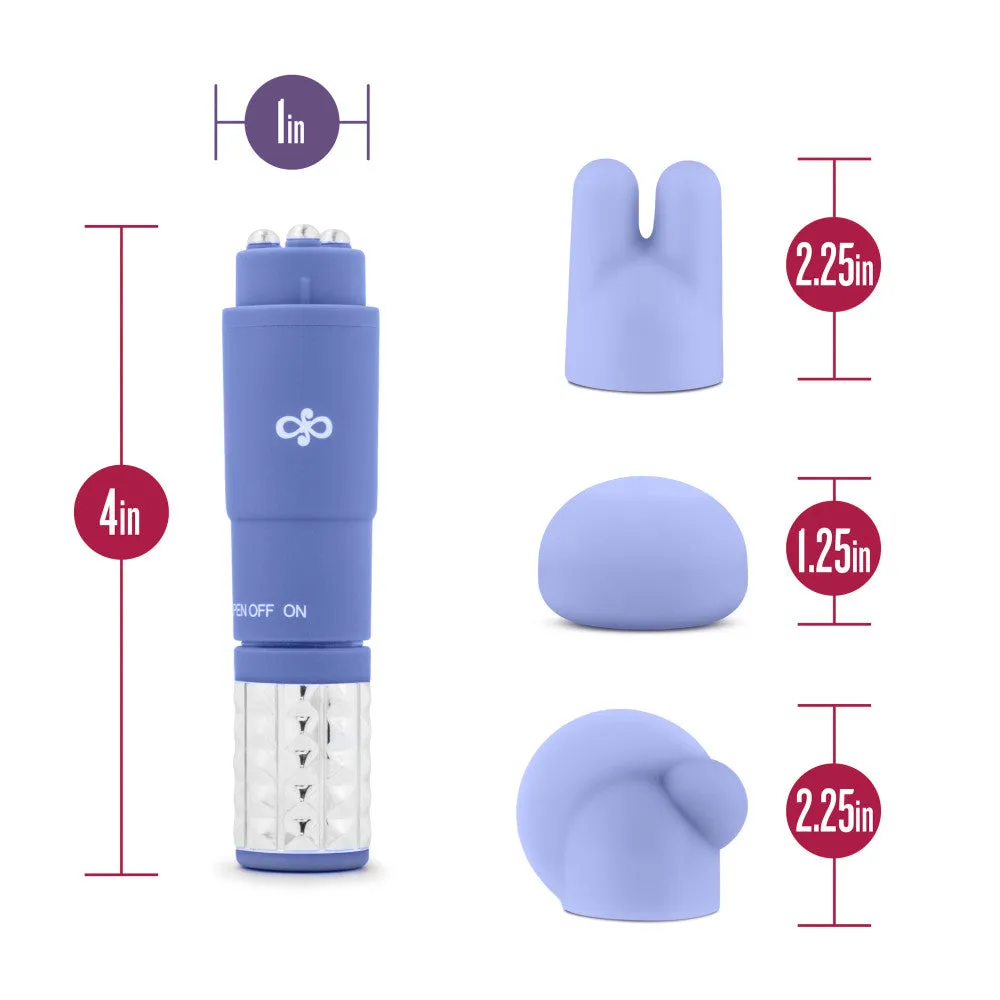 Rosé By Blush® | Revitalize Periwinkle Vibrating 3-Piece Massage Wand Kit