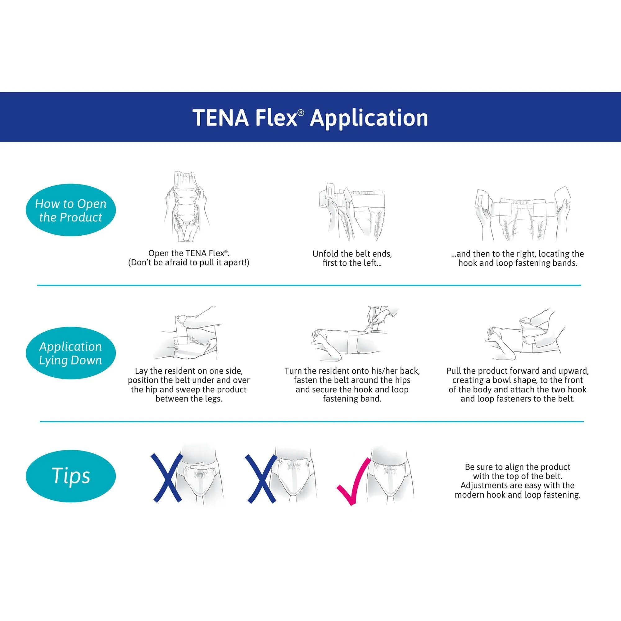 Tena® Flex™ Super Incontinence Belted Undergarment, Size 8