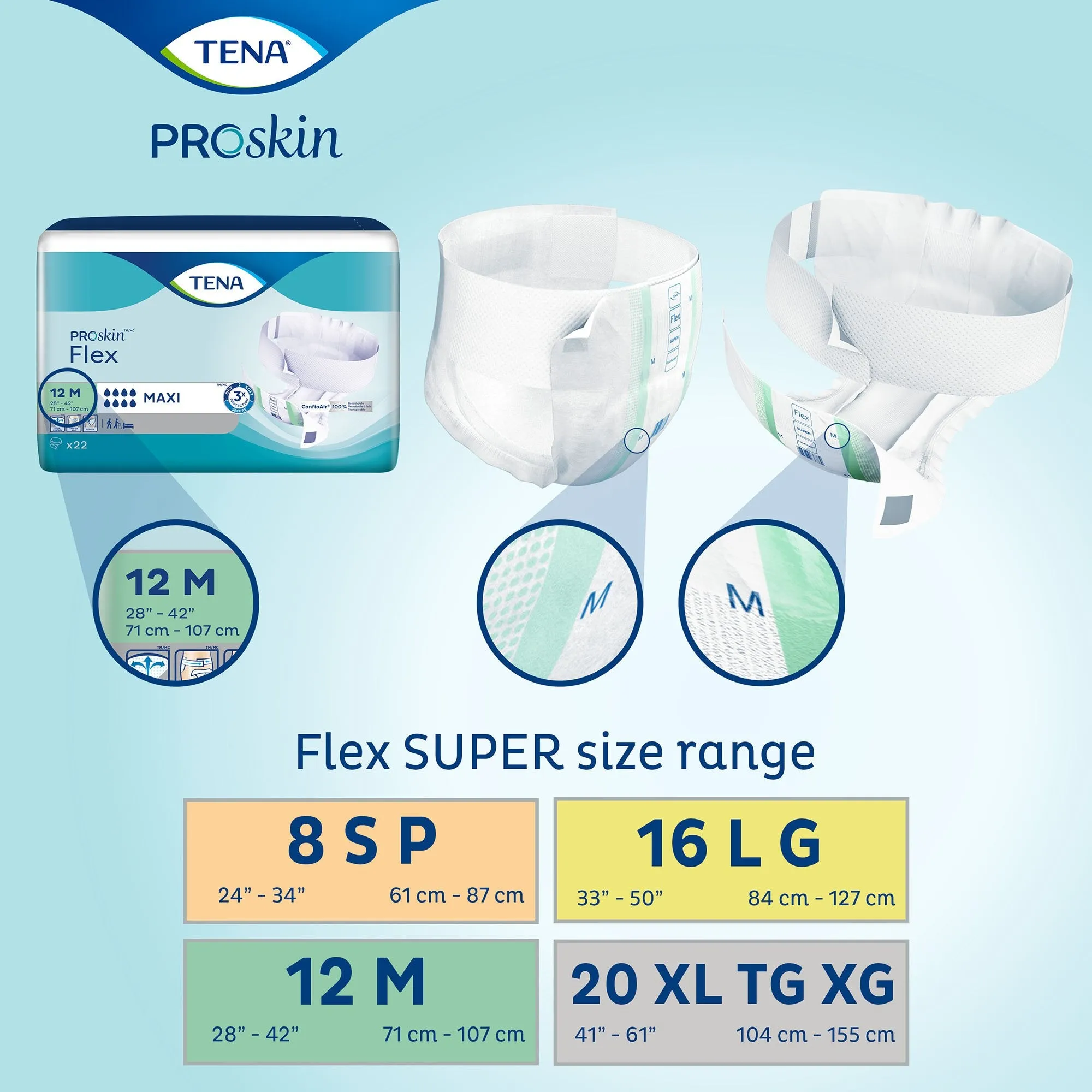 Tena® Flex™ Super Incontinence Belted Undergarment, Size 8