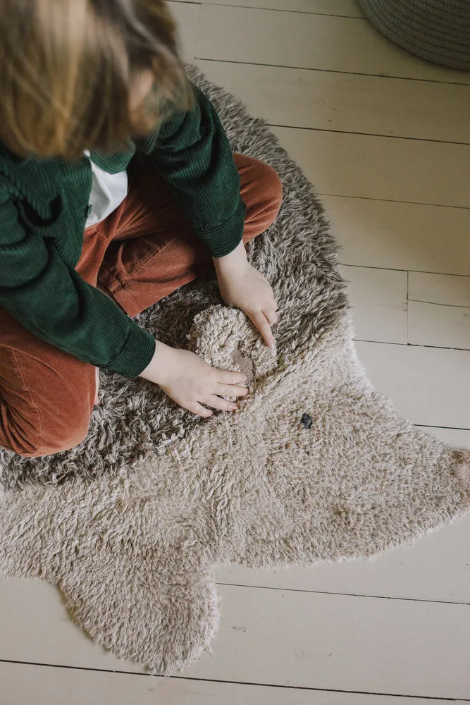 WASHABLE ANIMAL COTTON RUG HEDGEHOG