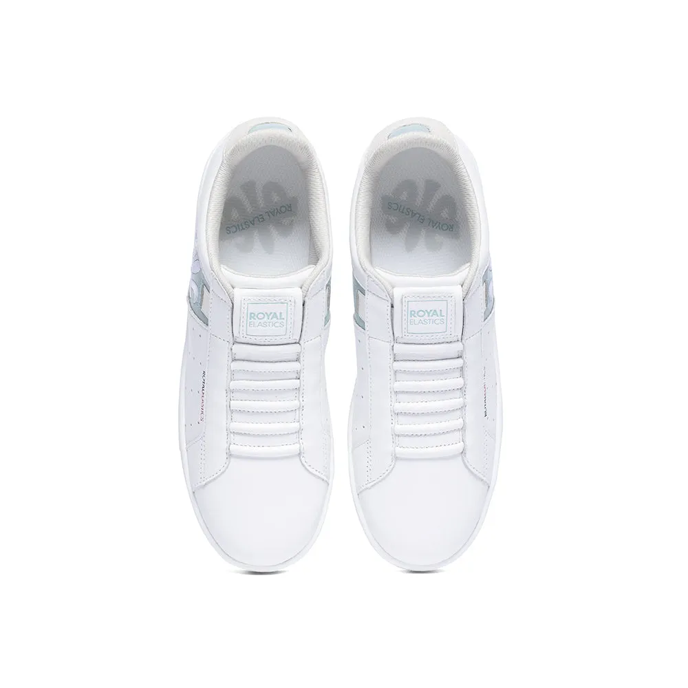 Women's Icon Genesis White Blue Leather Sneakers 91994-050